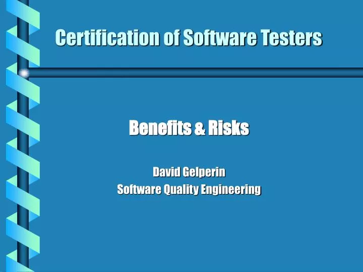 certification of software testers