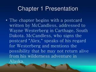 Chapter 1 Presentation