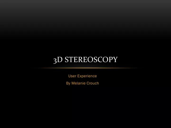 3d stereoscopy