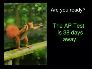Are you ready? The AP Test is 38 days away!