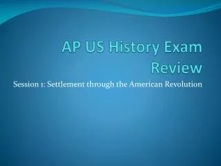 AP US History Exam Review