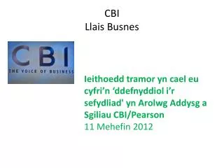 cbi llais busnes