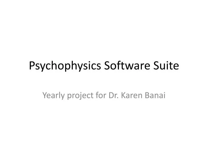 psychophysics software suite