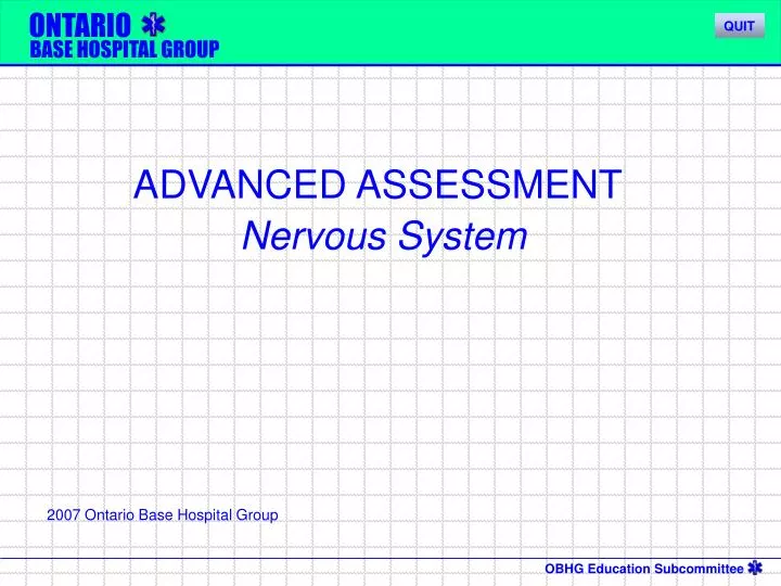 advanced assessment nervous system