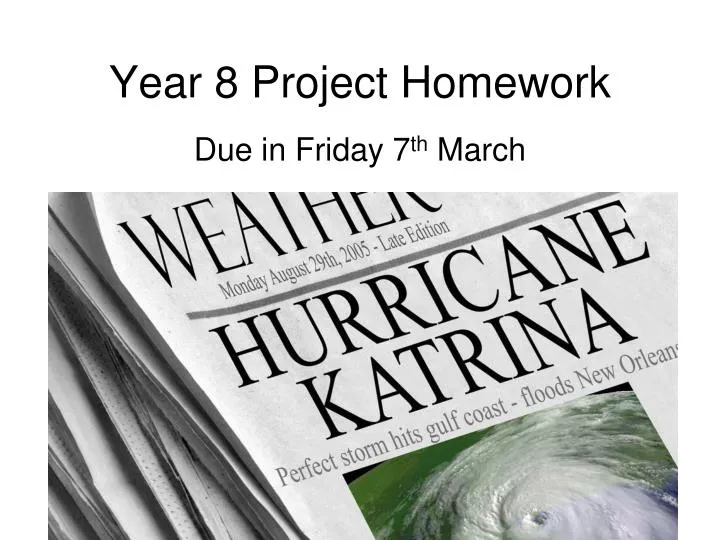 year 8 project homework