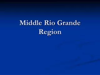 Middle Rio Grande Region
