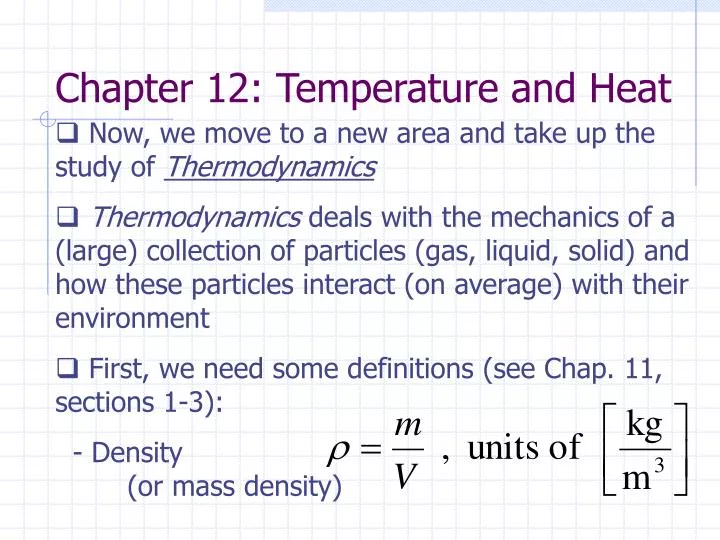chapter 12 temperature and heat