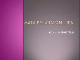 mata pelajaran ipa