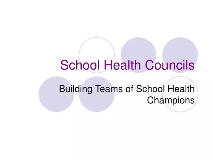 school health councils