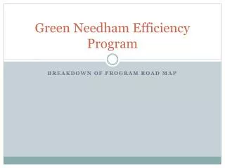 Green Needham Efficiency Program