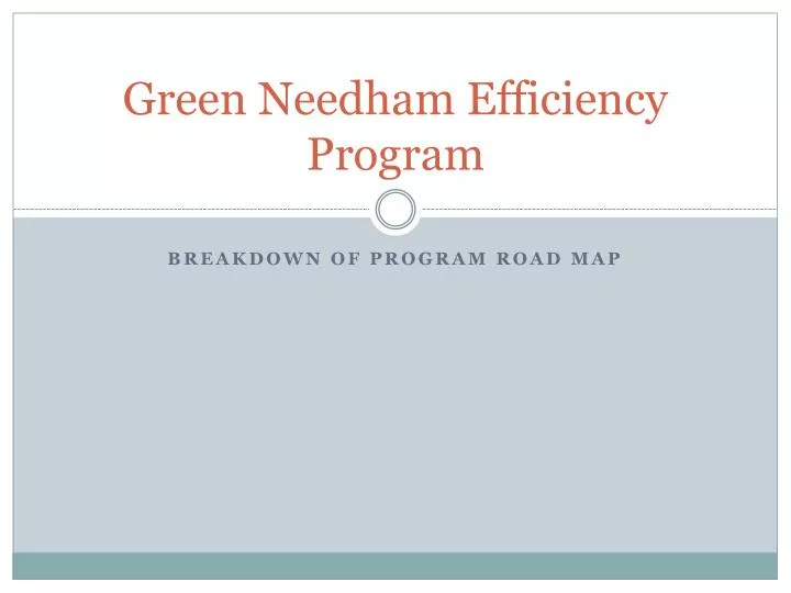 green needham efficiency program
