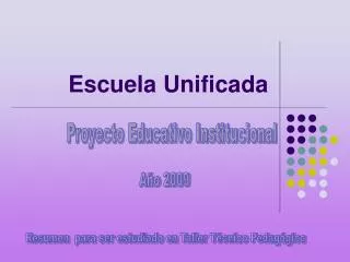 escuela unificada