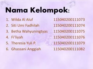 nama kelompok
