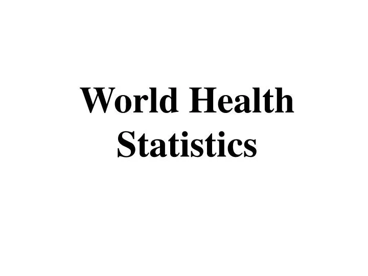 world health statistics