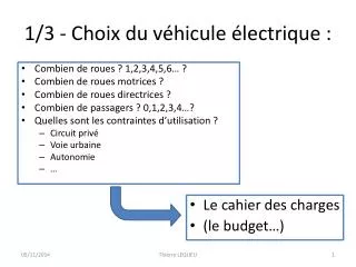 1 3 choix du v hicule lectrique