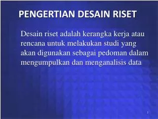 pengertian desain riset