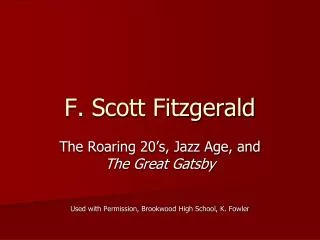 f scott fitzgerald