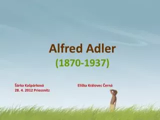 alfred adler 1870 1937