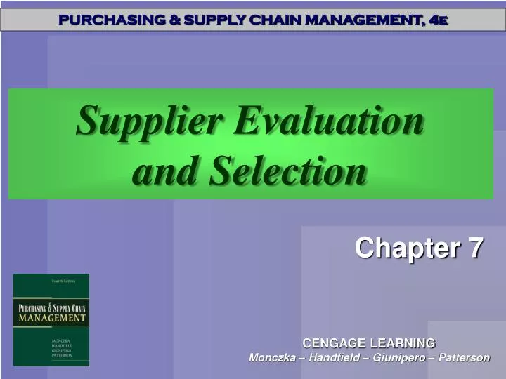 supplier evaluation and selection