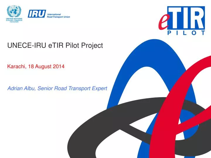 unece iru etir pilot project