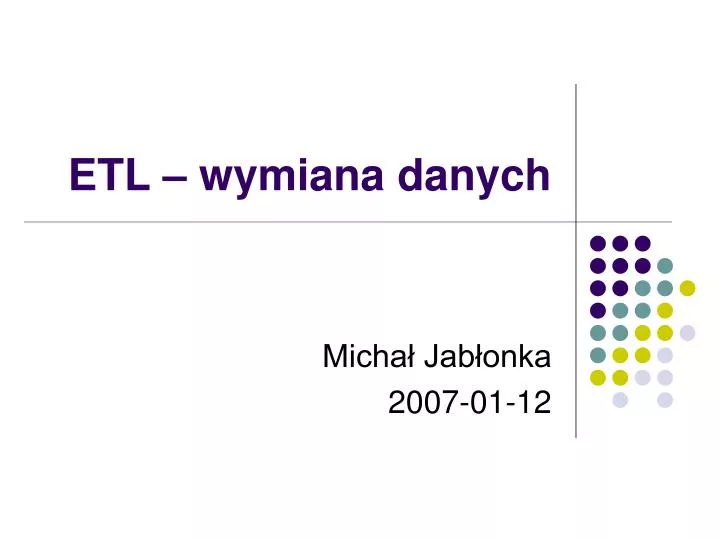 etl wymiana danych