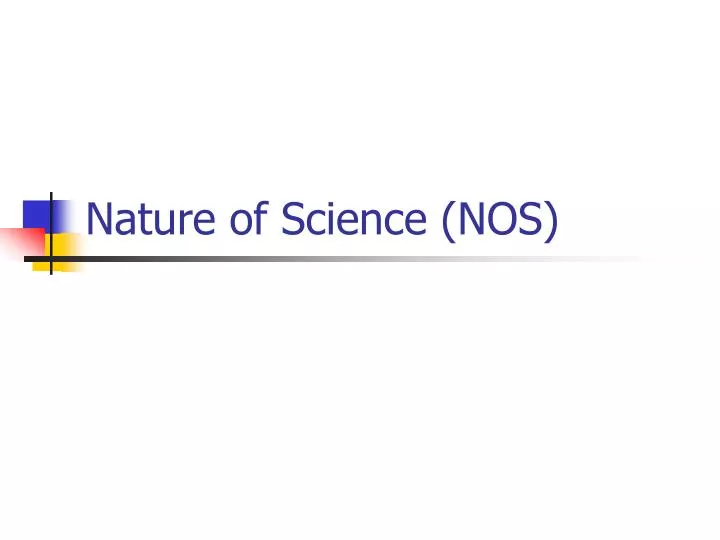 nature of science nos