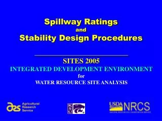 Spillway Ratings and Stability Design Procedures