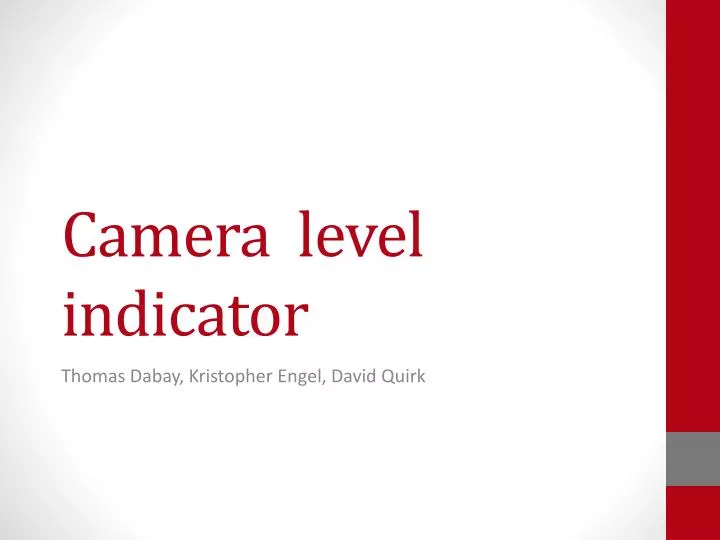 camera level indicator