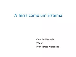 a terra como um sistema