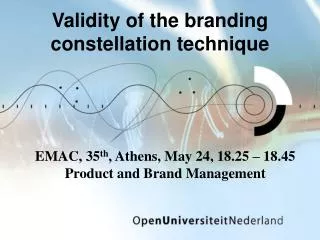 Validity of the branding constellation technique
