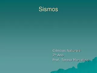 sismos