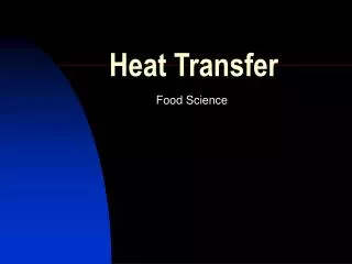 Heat Transfer