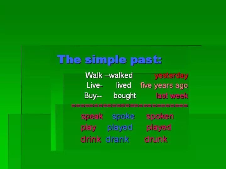 The past. Walk в паст Симпл. To walk в past simple. Глагол walk в past simple. Walk past simple форма.
