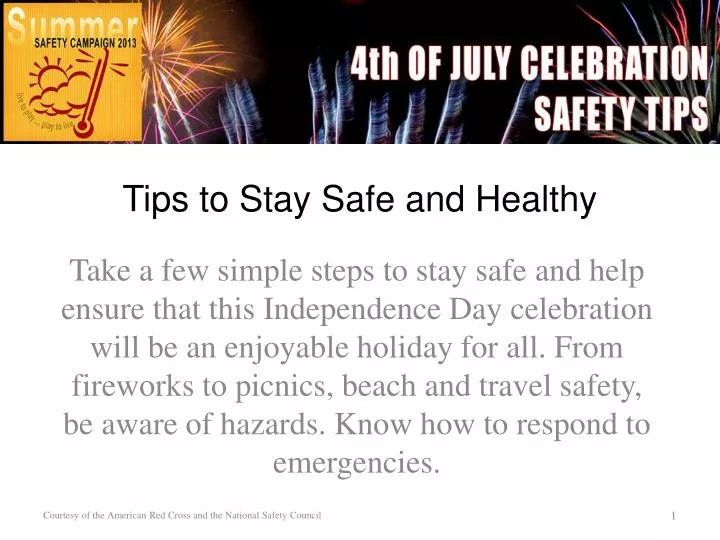 tips to stay safe and healthy