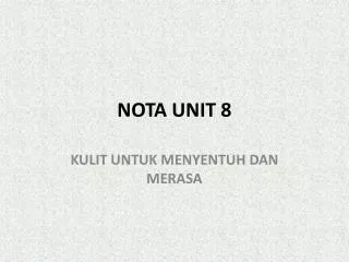 nota unit 8