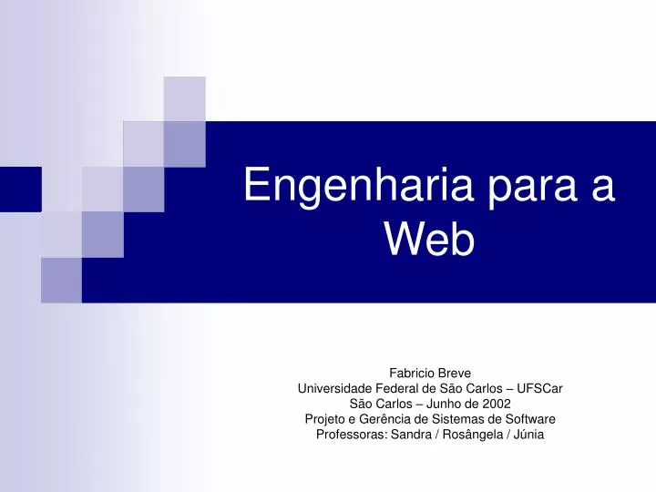 engenharia para a web