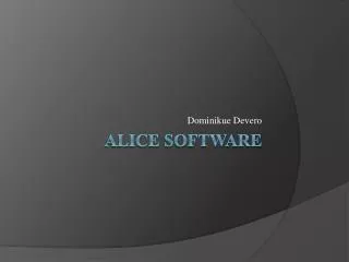 Alice Software