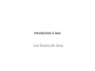 introduction java