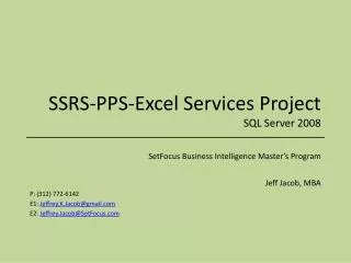 SSRS-PPS-Excel Services Project SQL Server 2008