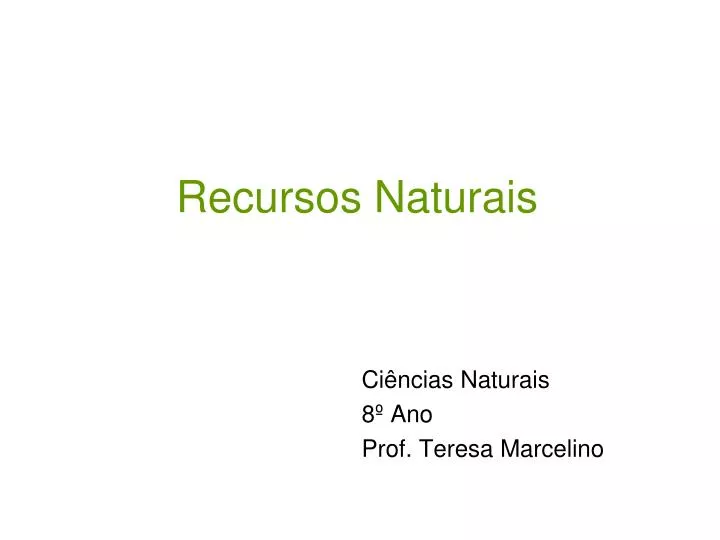recursos naturais