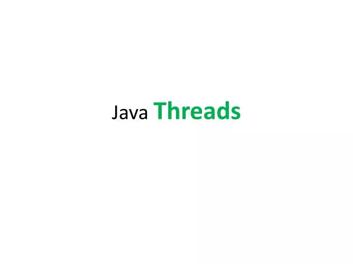java threads