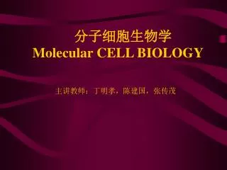 ??????? Molecular CELL BIOLOGY