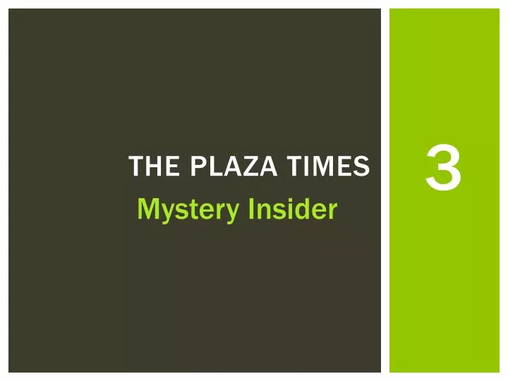 the plaza times