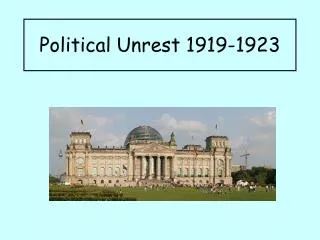 Political Unrest 1919-1923