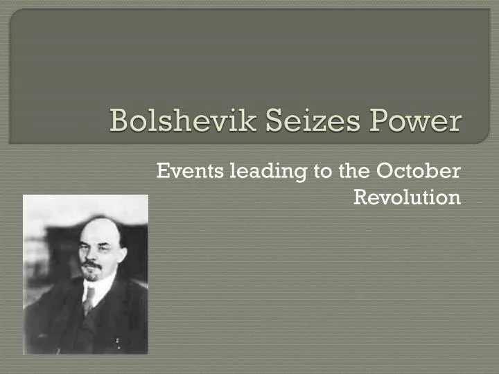bolshevik seizes power