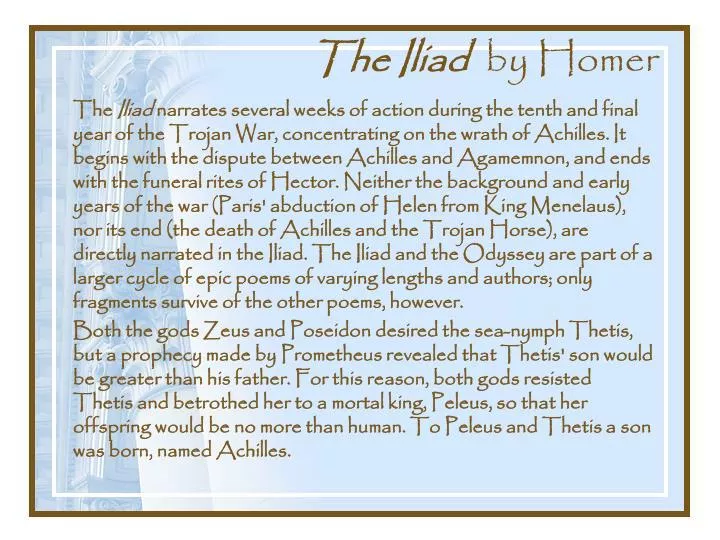 the iliad by homer