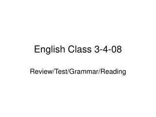 English Class 3-4-08