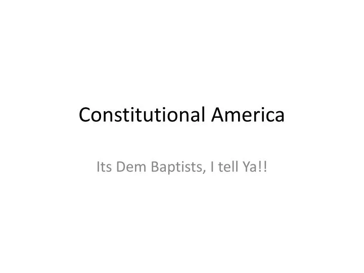 constitutional america