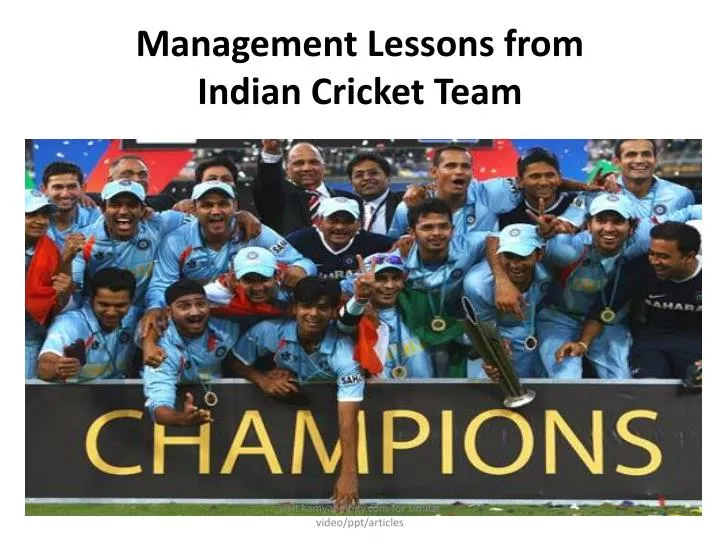 management lessons from indian cricket team