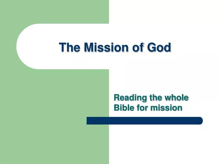 the mission of god